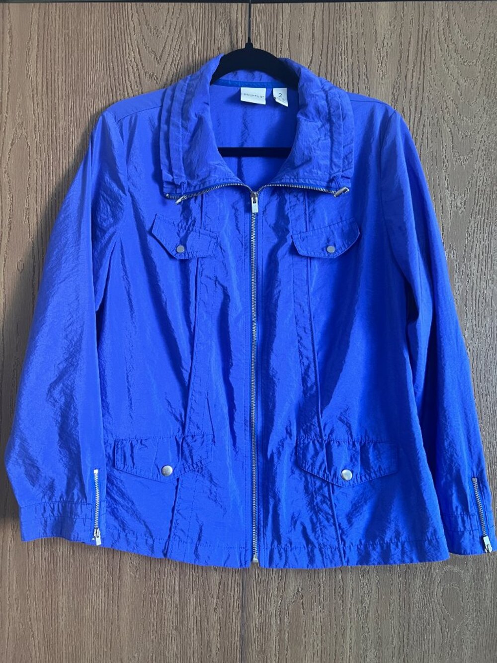 Chico's Zenergy Blue Lightweight Zip-Up Jacket
